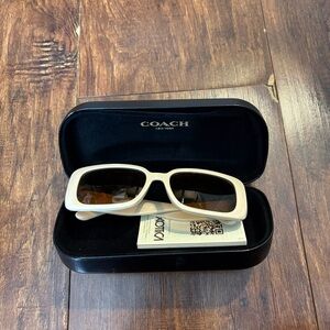 Coach Cream Sunglasses with Black Case